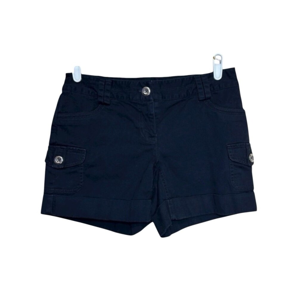 White House Black Market Utility Cargo Shorts Black Size 0 Gorpcore Hiking Trail